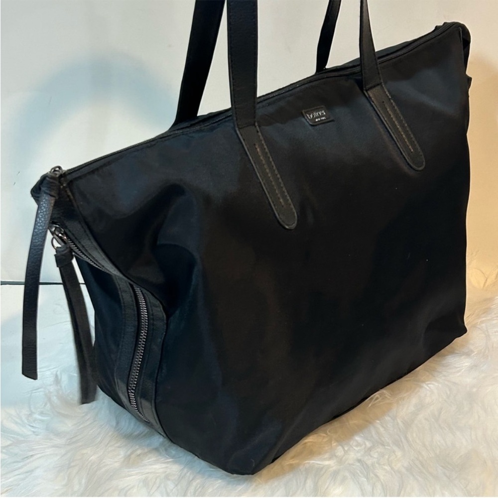Botkier New York Black Nylon Large Tote Bag Work Laptop Shoulder Bag Zip Pocket - Picture 4 of 10